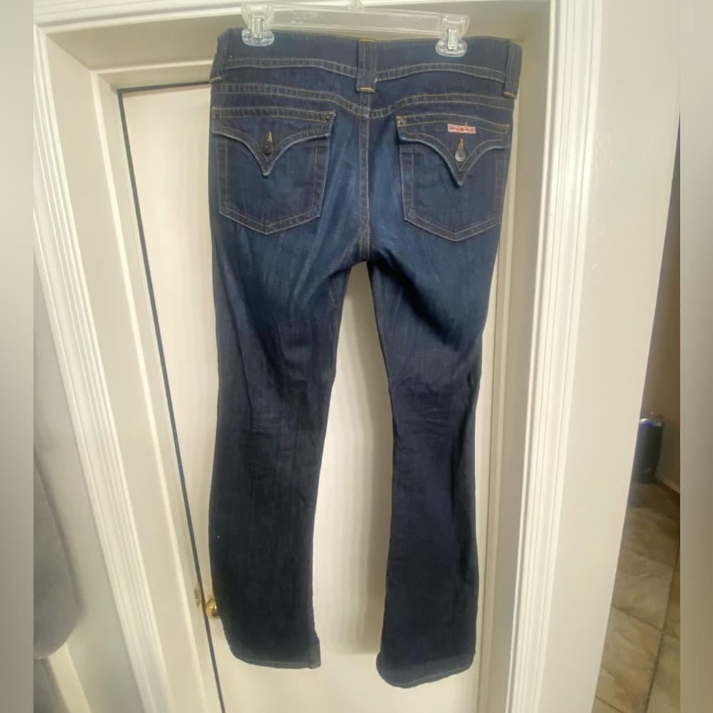 Women’s Hudson signature bootcut  NW170DHK dark wash midrise button flap jeans